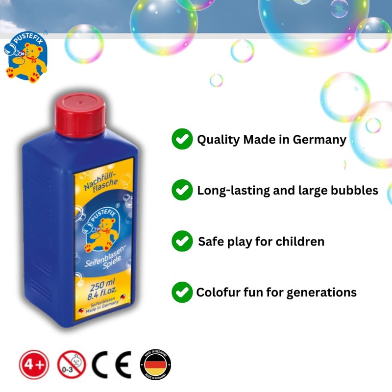 PUSTEFIX - Ricarica per bolle di sapone, 250 ml