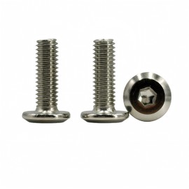 M6-1x20mm Flat Head Hex Socket Cap Screws Bolts 50Pcs,304 Stainless Steel Furniture Bolts, Full Thread(with Hex Spanner)