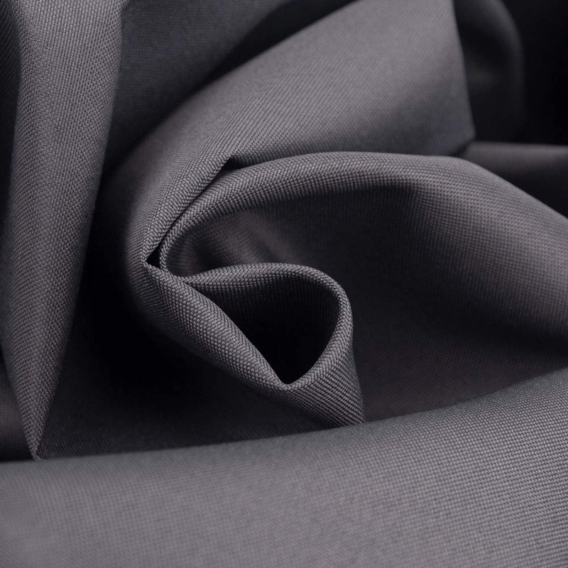 Homehold Charcoal Grey Shower Curtain With Hooks, 180cm Wide By