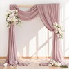 LINXTAR Wedding Arch Draping Fabric 2 Panels 30'' x 18FT
