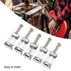 60Pcs Guitar Bridge Saddles Tuning Stability Silver No Burrs Easy