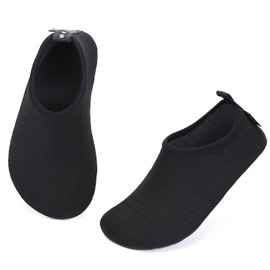 SAGUARO Children's Bathing Shoes Lightweight Soft Non-Slip Slippers, Inkjet black