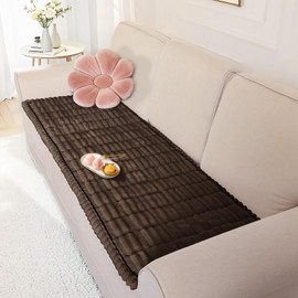 Luxshare Home Couch Cover for Dogs, Washable Non-Slip Fuzzy Thick, Pet Friendly Sectional Sofa Protector with Anti-Slip Backing, Perfect as Dog Gifts,27.6"x56",Chocolate