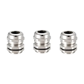 sourcing map 3Pcs M20 Cable Gland Metal Waterproof Connector Wire Glands Joints for 6mm-12mm Dia Range