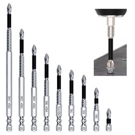 9 pcs High Magnetic Screwdriver Drill Bit Set Strong Anti-Slip Magnetic Screwdriver Bits Anti-Slip Drill Bits Precision Screwdrivers Set for Electric Tools and Impact 25 50 65 70 75 90100 120 150mm