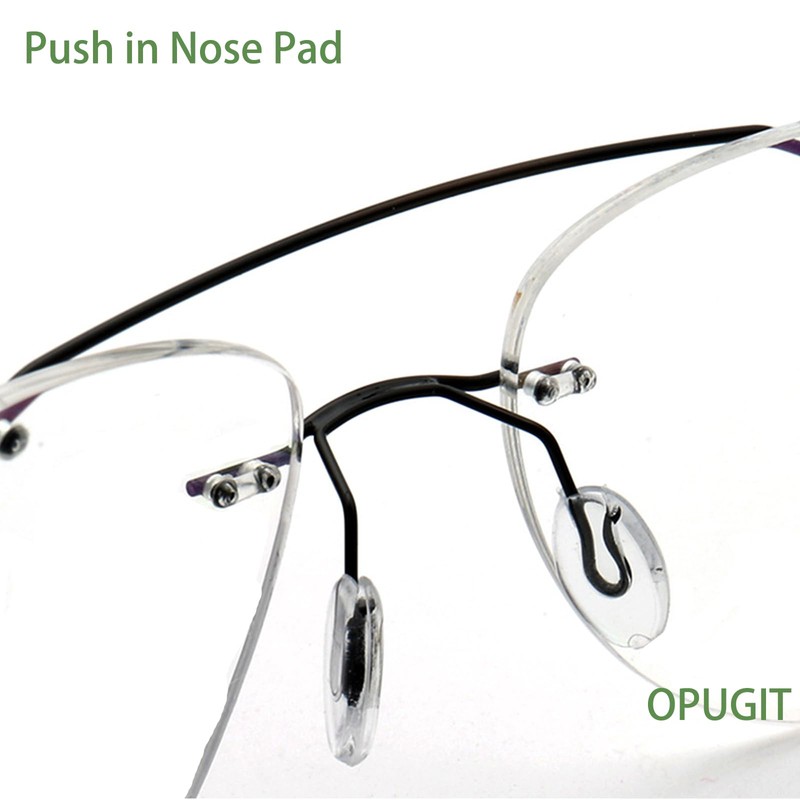 OPUGIT Push-in Eyeglass Nose Pads,10 Pairs Glasses Nose Piece Soft