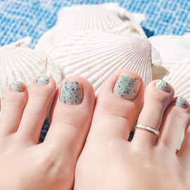 [LOYALLOOK] Toe Ring Women's Popular Silver 925 Toe Ring Adjustable 14K White Gold Flower Opal Band Ring Summer Beach Open Toe Ring Foot Jewelry Set, Metal