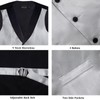 DiBanGu Mens Shiny Satin Vest Tie Set 8PCS Solid Waistcoat