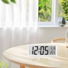BORDEAG Radio-Controlled Digital Wall Clock, Digital Wall Clock with Temperature