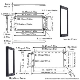 Humbucker-Tonabnehmerring, Kunststoff, gebogene Unterseite, Humbucker-Montage-Ringe für E-Gitarre, Bass, 2 Stück