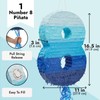 Ombre Blue Number 8 Pull String Pinata, Party Game for