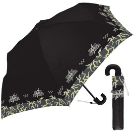 Klux 117505 Children's Folding Umbrella, 19.7 inches (50 cm), Spark Sander, Black x Yellow