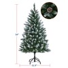 4.5FT Pre-Lit Christmas Tree, Artificial Christmas Pine Tree with White