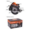 HARDEN 1250W Circular Saw 110V - 185mm Blade, 6000 RPM,