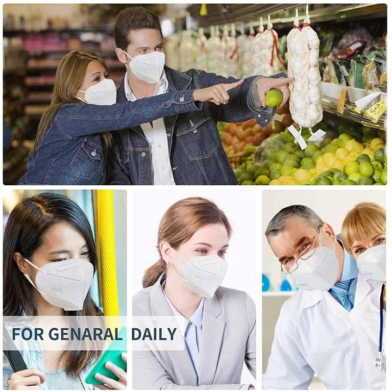 LEMENT 50PCS KN95 Face Mask 5 Layer Breathable with Elastic