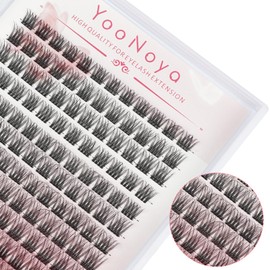 168Pcs Ultra-Fine soft Lash Clusters 0.03 mm thick 9-16mm Mixed Length Natural Wispy Eyelash Clusters Lightweight, easy to apply Lashes With premium eyelash effect (QR-0.03mm thickness - 168Pcs)