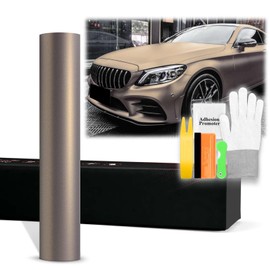 36"x60" (3FTx5FT) Solar Bronze PET Matte Metallic Vinyl Wrap Auto Car Sticker Decal Film Sheet Bubble Free Air Release Technology with Tool Kit