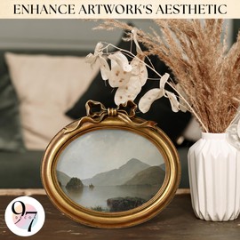 97 Decor Bronze Gold Oval Frame 4x6 - Vintage Picture Frames 4x6, Antique 4 X 6 Frame With Glass Front For Tabletop Photo Display And Wall Hanging