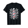 Barber Pole with Combs and Scissors T-Shirt