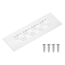 uxcell Aluminum Alloy Air Vents, 150 x 50mm / 5.9 x 2" Rectangle Louvered Ventilation Grille Cover with Mounting Screws for Door Cabinet Wardrobe, Silver