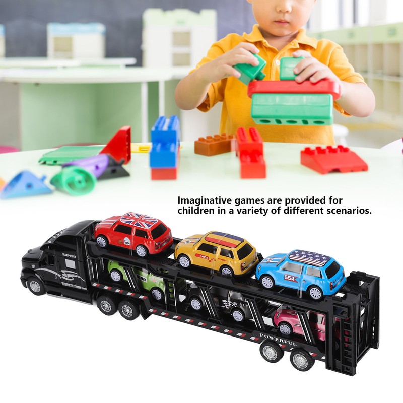1:48 Carrier Truck Toy Model Alloy Detachable Six Car Kids