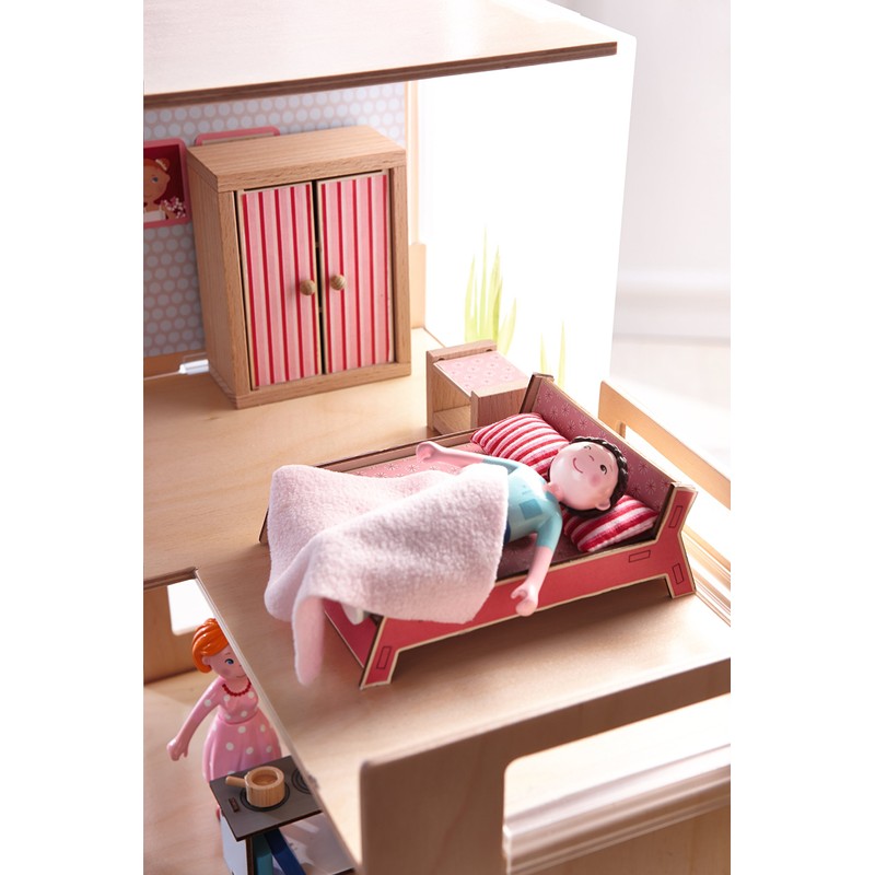 Haba 301988 Little Friends Dollhouse Furniture Master Bedroom Set