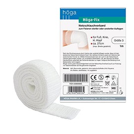 Höga Fix - Fascia elastica per il fissaggio di medicazioni, misura 3 – 1 m, per piedi ginocchia e testa, 2 pezzi (confezione da 1)