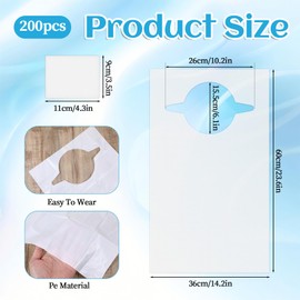 DIVINA VITAE 200Pcs Bibs for Adults, Disposable Adult Bib Waterproof and Oil-Proof Adult Bibs for Elderly Women Men Eating(23.6 x 14.2inch)