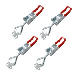 4Set Adjustable Toggle Clamp (Lock Hole),400lbs Holding Capacity for Suitable for Toolbox, Door, Box, Trunk, Tractor Cover, Smoke Cover, Woodworking Fixture and Quick Release Pull Lock.