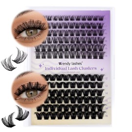 Lash Extension Kit DIY Eyelash Extension Kit Wispy Individual Lashes Kit Volume Lash Clusters Kit with Lash Bond and Seal Tweezers Easy to Apply at Home（C3+C9-12-16Mix Kit）