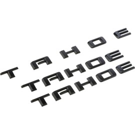 3pack Emblem 3D Letters Badge Compatible with Tahoe 2019-2025 Gloss Black