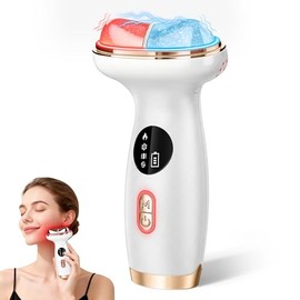 Electric Gua Sha Facial Massager for Face Skincare Routine, Warm and Cool Beauty Tool, Microcurrent Facial Device with Warm Compress and Cold Compress for