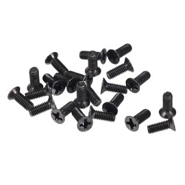 sourcing map M3 x 8mm Phillips Screw Fastener Black for Laptop PC TV Fan Switch 150pcs