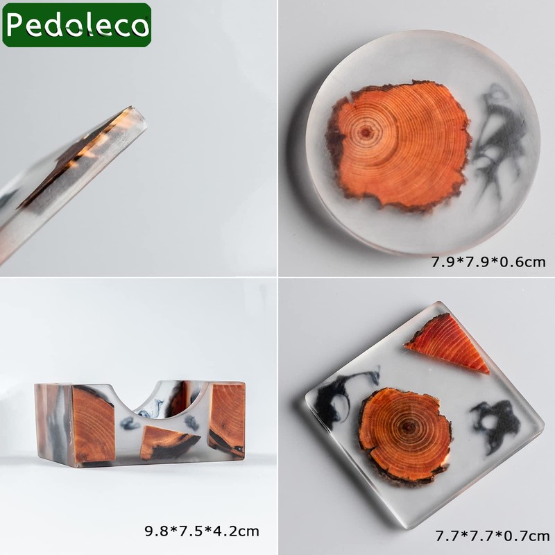 Pedoleco Coasters Set of 6 with Storage Case for Crafts,