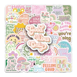 100 Pcs Positive Inspirational Vinyl Stickers,Graffiti Stickers,Vinyl Waterproof Sticker for Kids Teens Girls,for Phone Laptop Bottles Skateboard Computer Phone Luggage Guitar Gifts Sticker