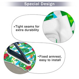 ENYORSEL Golf Cart Seat Covers, Striped Tropical Golf Cart Seat Towel for All EZGO, Yamaha, Club Cars, Icon and More Cart Front Seat, 100% Microfiber Keeps Seat Cool and Comfortable, 51'' x 31''