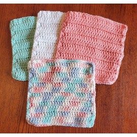 Sugar & Cream yarn New~Set of 4 Sunny Sky Handmade-Croch