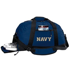 USNA Navy Duffel Bag - Naval Academy Gym Bags w/SHOE POCKETS