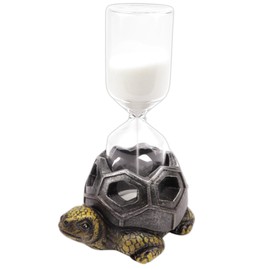 Needzo Resin Turtle Hour Glass with Sand Timer, Unique Novelty Home Decor, 6 x 3 Inches