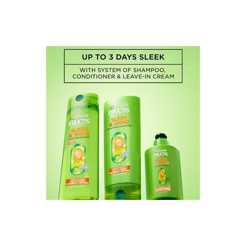 Garnier Fructis Sleek & Shine Intensely Smooth Leave-In Conditioning Cream,