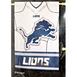Team Sports America DETROIT LIONS JERSEY LARGE SUEDE FOIL HOUSE FLAG 29 X 43 TEAM SPORTS AMERICA