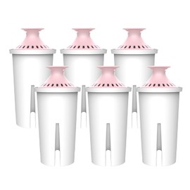 AQUA CREST Magnesium Water Filter, Intended for Brita® Pitchers and Dispensers, Everyday, UltraMax, Metro+, XL and More, 2 Months, Reduces Chlorine, 6 Count