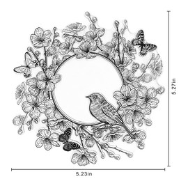 Bee Happy Nest Dragonfly Clear Stamp Silicone Stamp Cards with Sentiments, Flowers, Butterfly,Greeting Words Pattern for Holiday Card Making Decoration and DIY Scrapbooking Album DIY Crafts