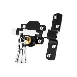 Concise Home Concise Home 50mm Double Long Throw Gate Lock 5 Keys Garden Locking Both Sides