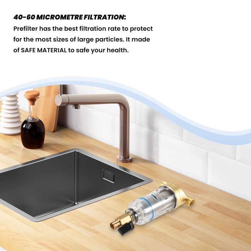 Aswalling Down Sediment Filter Reusable Whole House Sediment Water Pre