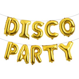 Disco Party Decorations, Disco Party Balloons Banner Lets Boogie Disco Fever Party Decoration 70s Disco 1980s Saturday Night Fever Disco Ball Dance Birthday Party Supplies (DISCO PARTY Gold)