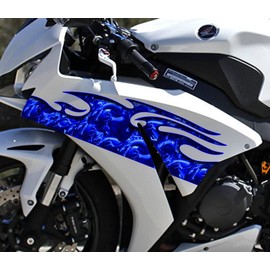 3D Dragons Dirt Bike, Full Color Vinyl Sticker Dragons, Sport Bike Decals, Graphics Vinyl Stickers, 3D Dragons Racing Bike Stickers (10x30)