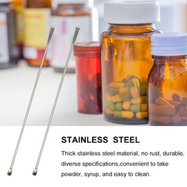 Laboratory Spatula, Stainless Steel Laboratory Spoon, Micro Sample Spoon, Double Head Spoon Spatula, Laboratory Stainless Steel, Spatula Laboratory, Spoon Laboratory, Sampling Scoop, 20 cm, Pack of 2