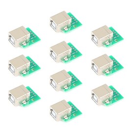 JESSINIE 10PCS USB B-type Female to DIP Adapter Board 2.54mm 4 Pin Female Socket to Direct Printer Connection Data Cable