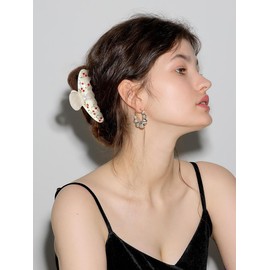 LILIE&WHITE Acrylic Cherry Letter Hair Clips For Women With RhinestonesInitial Hair Claws For Thick Hairs Trendy Monogram Large Clips Fashion Big Claw Clip Jewelry Gift Alphabet K